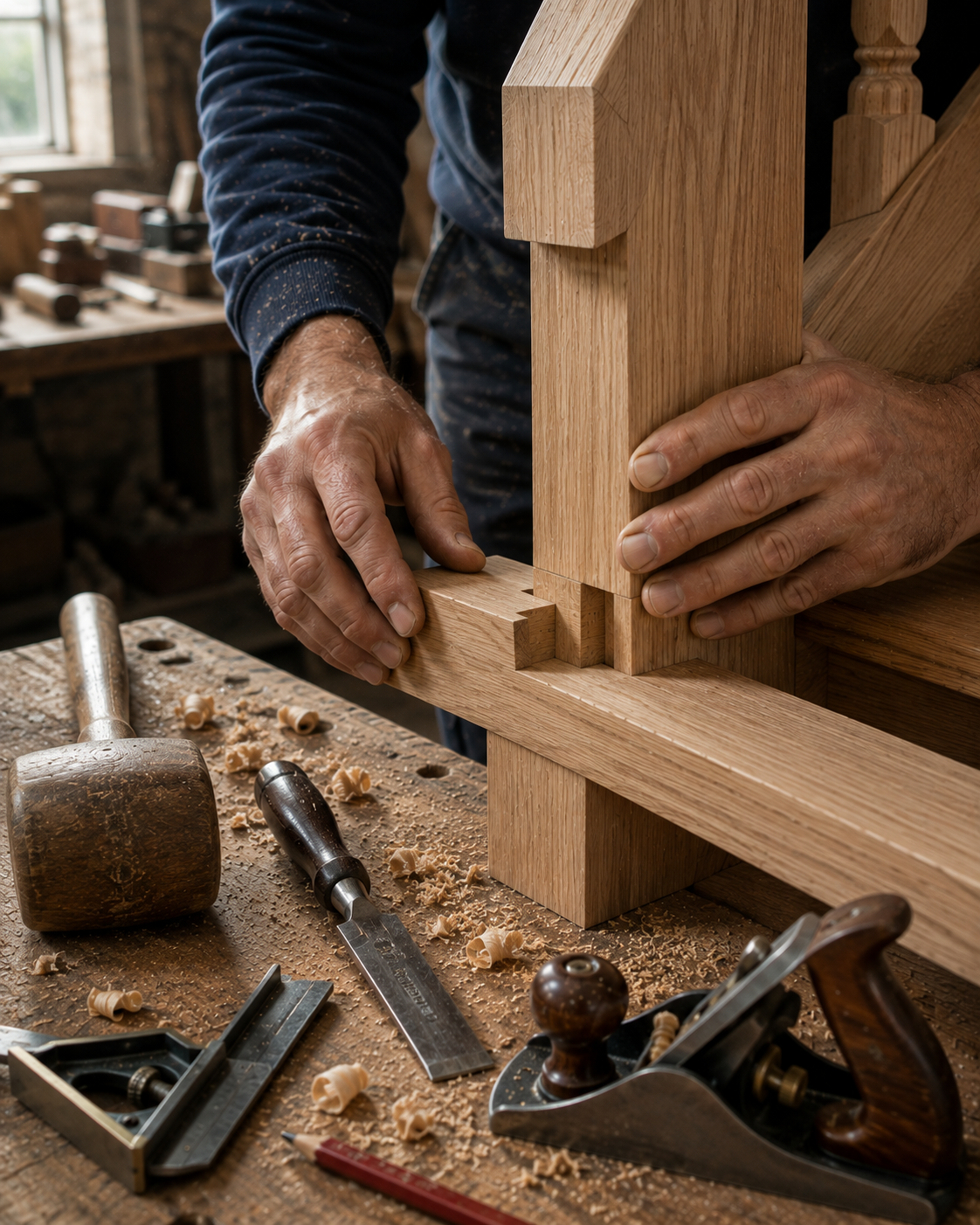 Skilled Yorkshire Built Group carpenter at work — craftsmanship and attention to detail